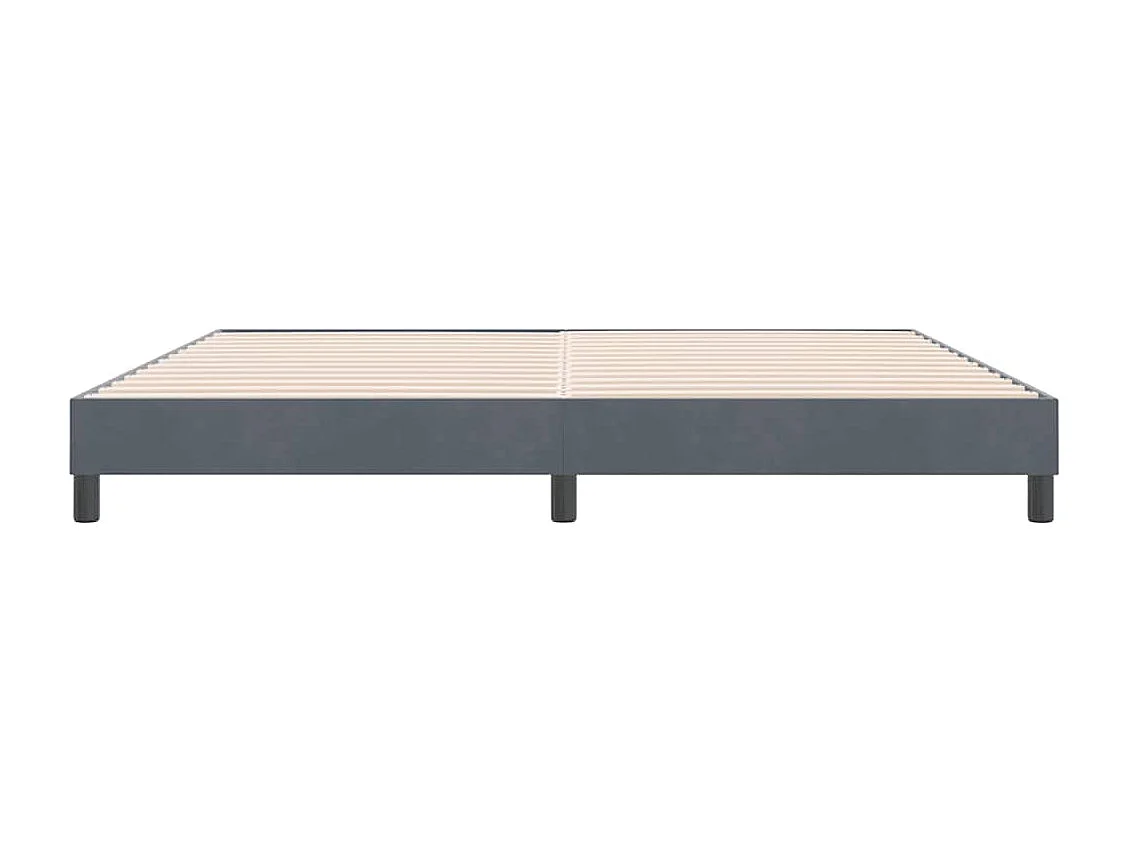 Cadre de lit sans matelas gris foncé 180x210 cm velours