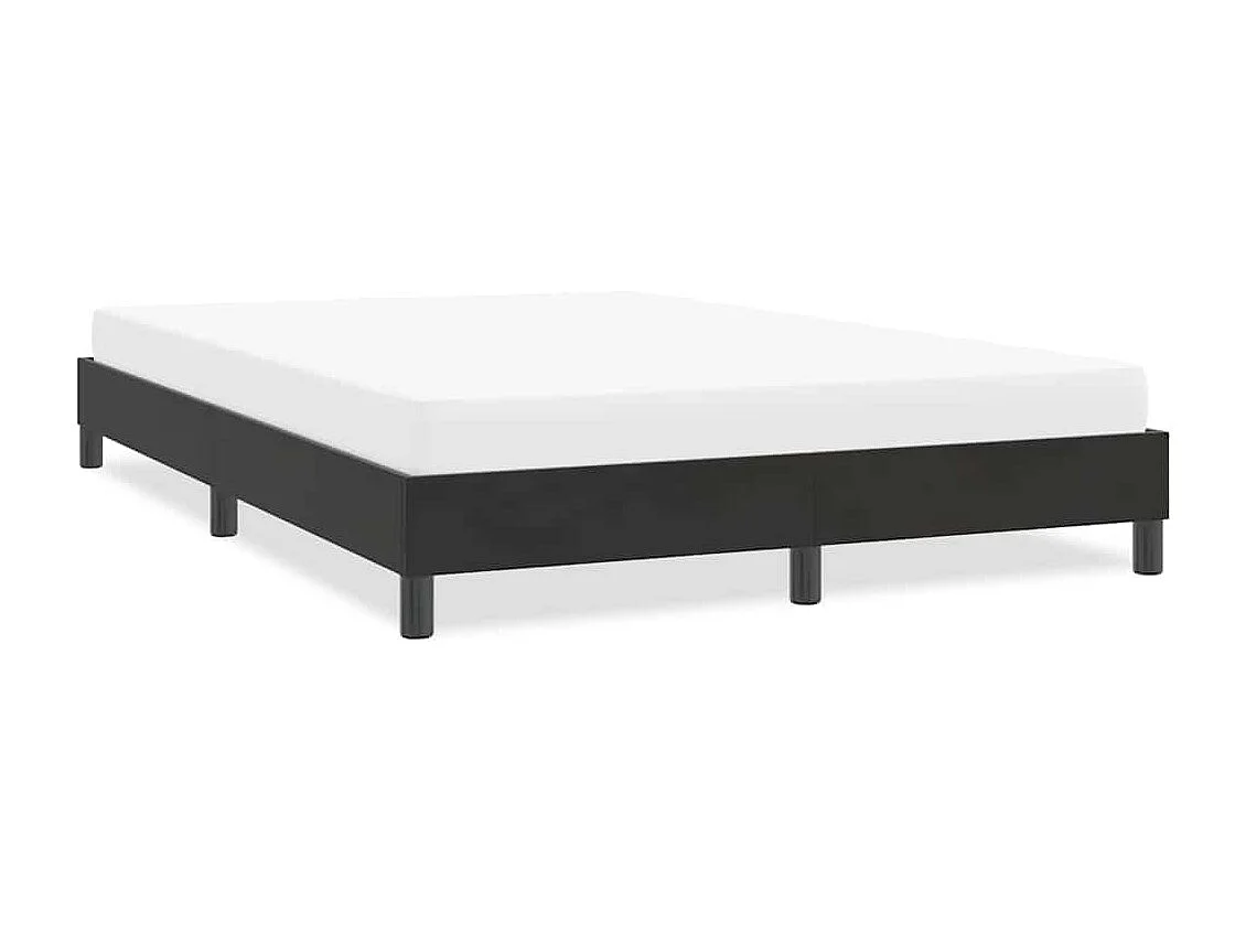 Estructura de cama sin colchón terciopelo negro 140x210 cm