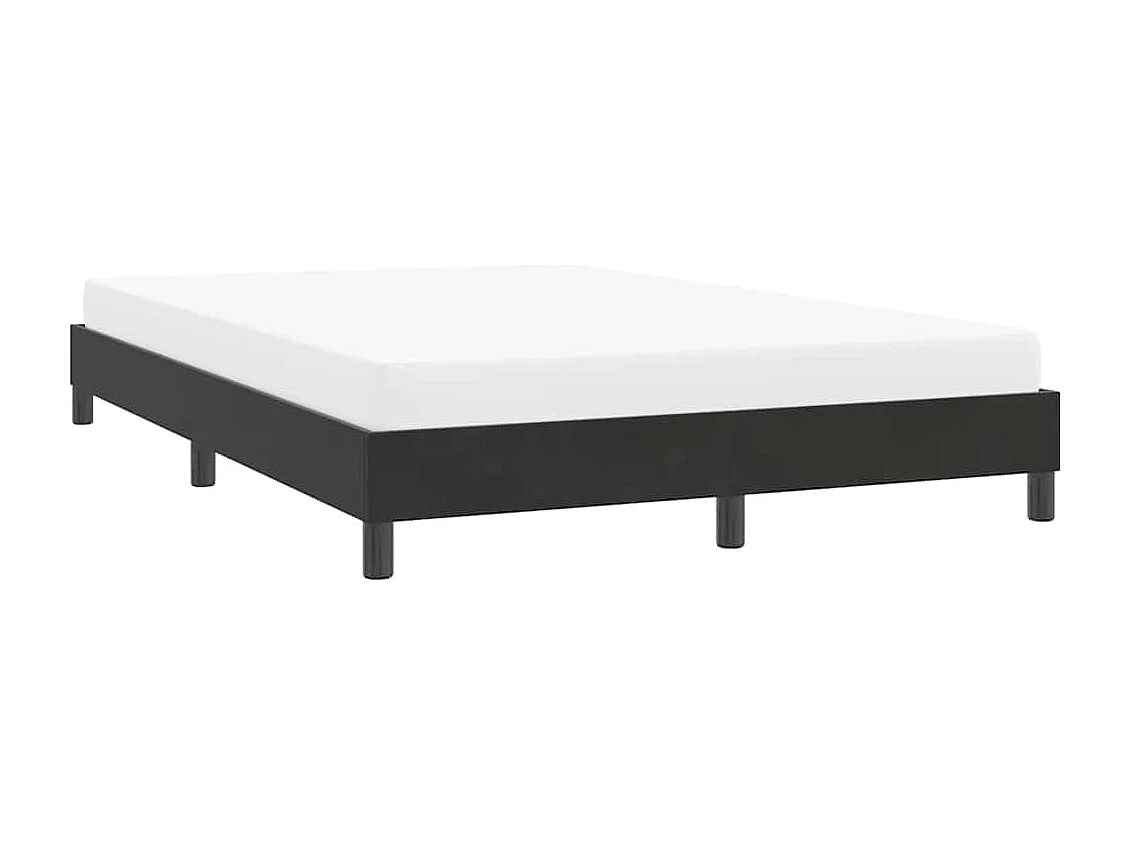 Estructura de cama sin colchón terciopelo negro 140x210 cm