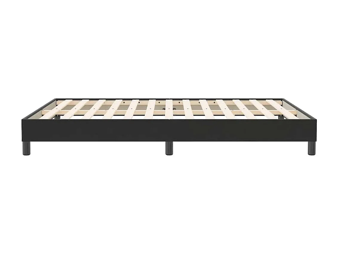 Estructura de cama sin colchón terciopelo negro 140x210 cm