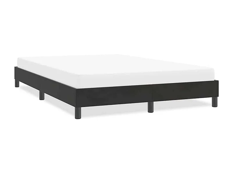 Estructura de cama sin colchón terciopelo negro 140x210 cm