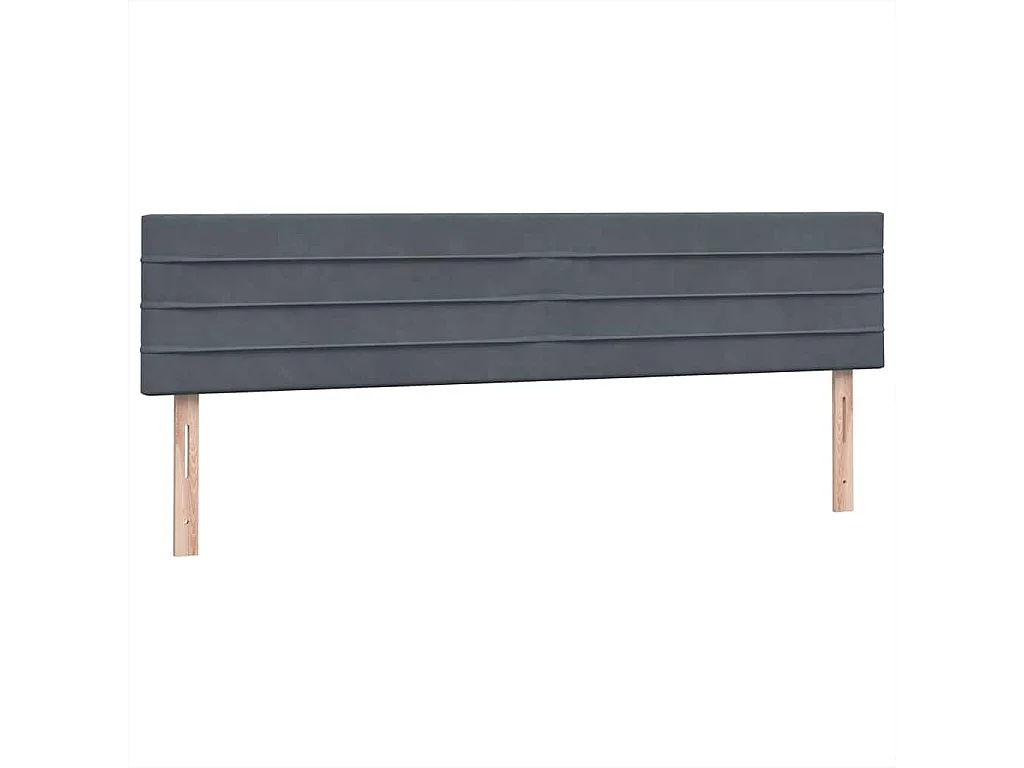 Cama box spring con colchón terciopelo gris oscuro 180x210 cm