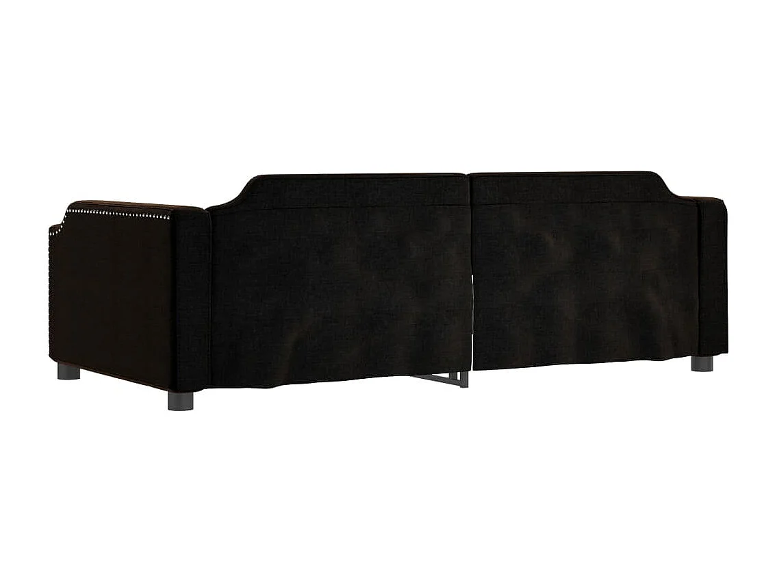 Sofá-cama 90x190 cm tecido preto