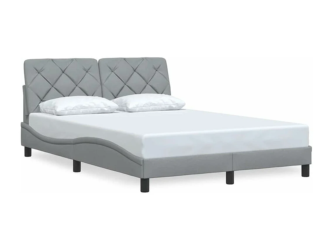 Bedframe zonder matras 120x200 cm stof lichtgrijs