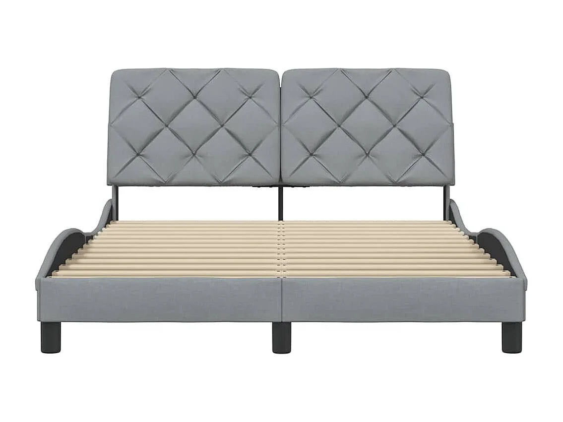 Bedframe zonder matras 120x200 cm stof lichtgrijs