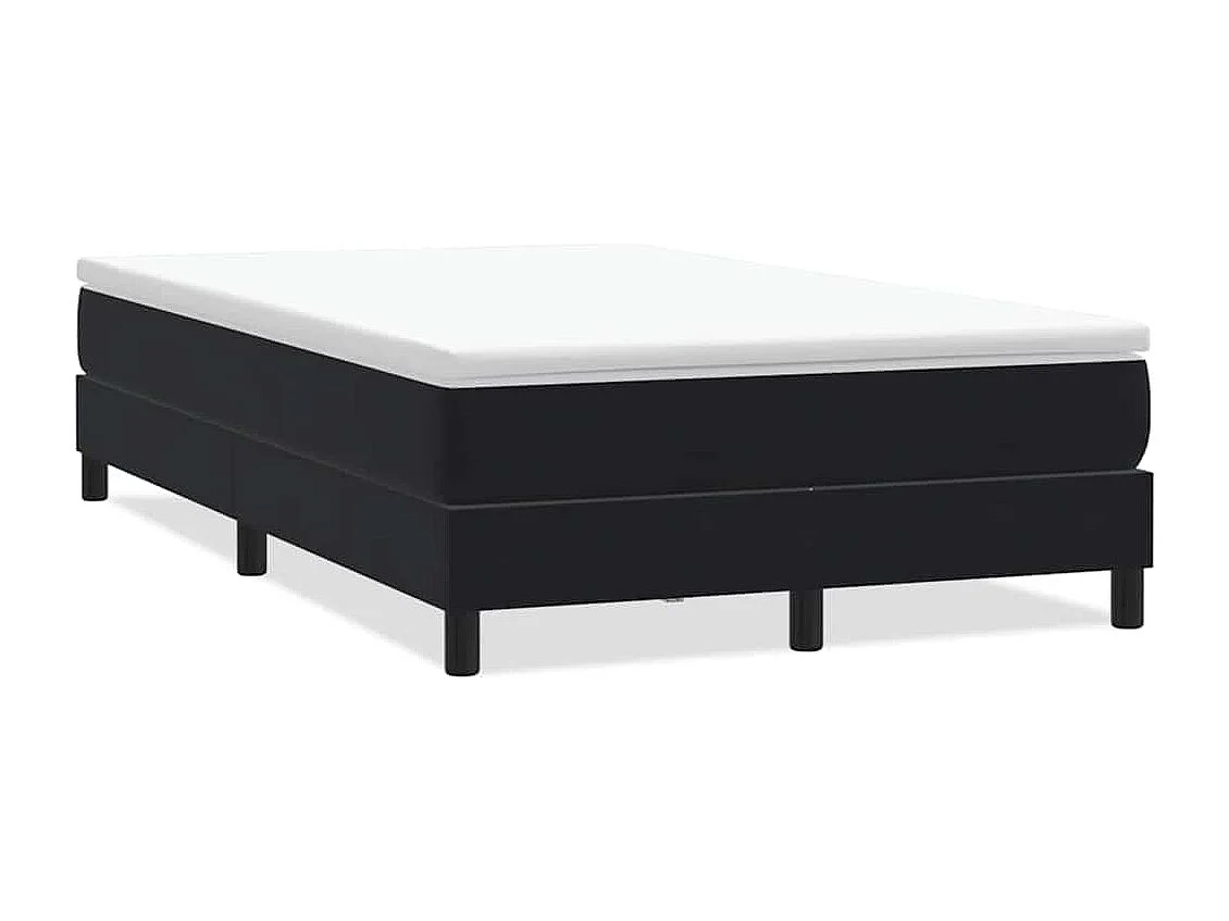 Cama box spring sin colchón negro terciopelo 120x220 cm