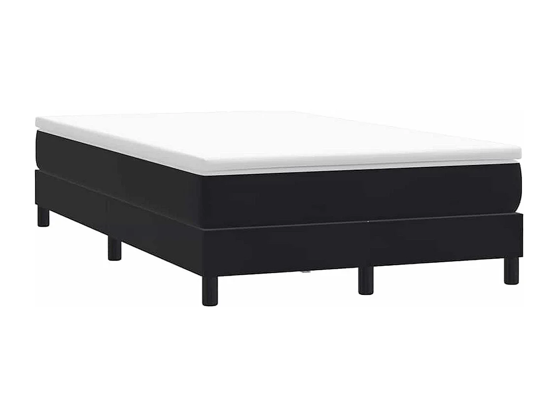 Cama box spring sin colchón negro terciopelo 120x220 cm