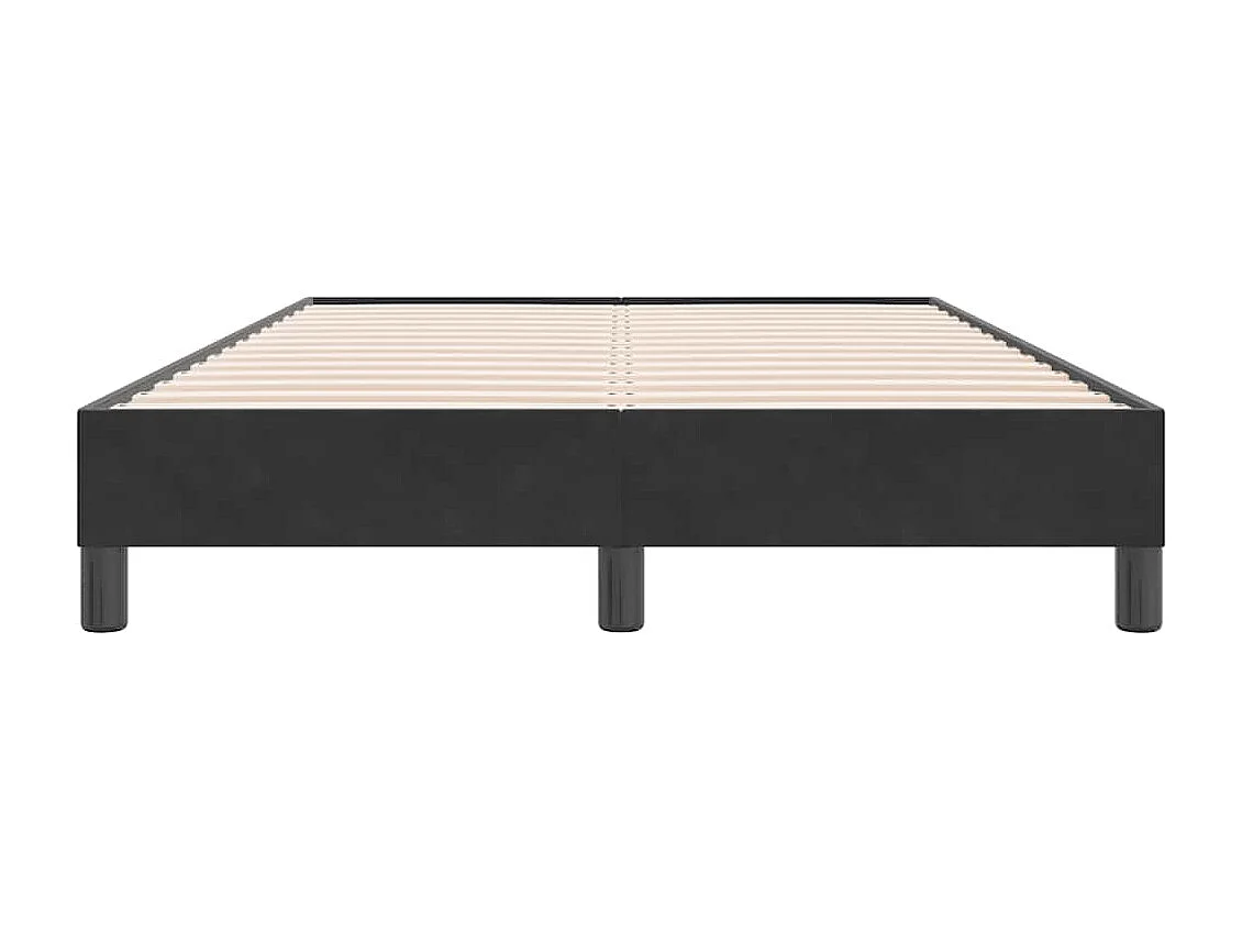 Cama box spring sin colchón negro terciopelo 120x220 cm