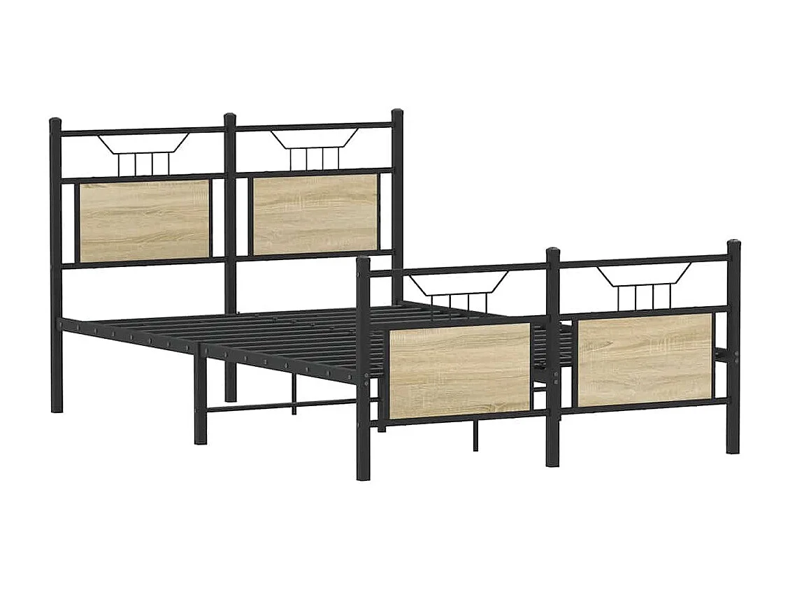 Cadre de lit sans matelas chêne sonoma 120x200 cm