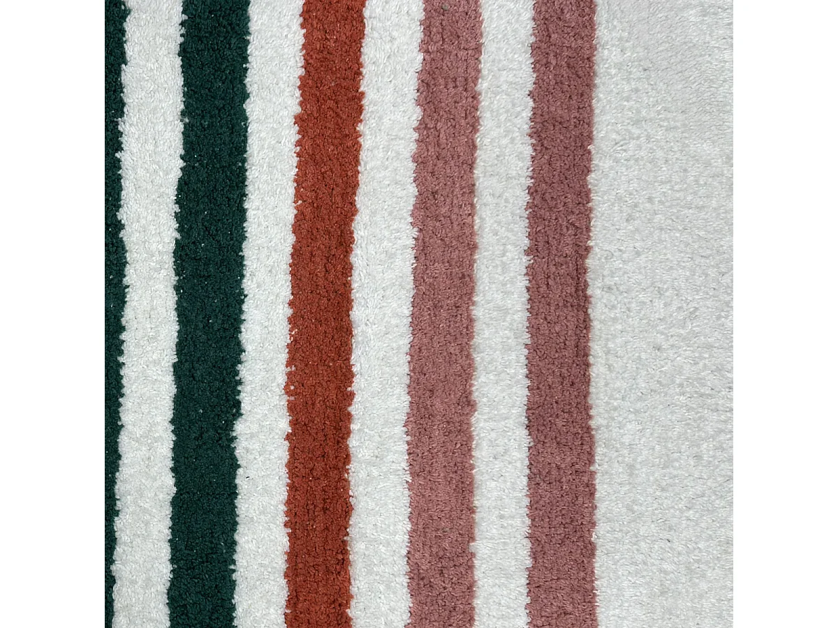 Tapis enfant doux à rayures 50x80cm