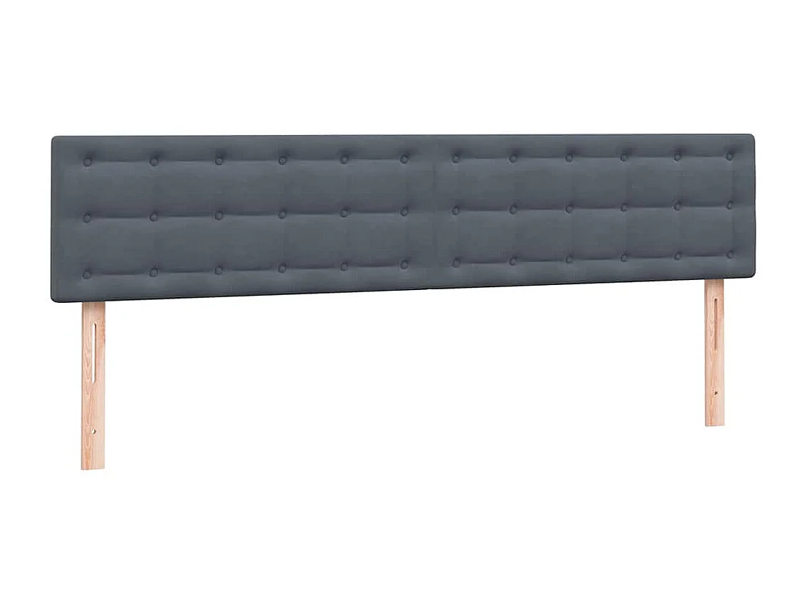 Cama box spring con colchón terciopelo gris oscuro 180x210 cm