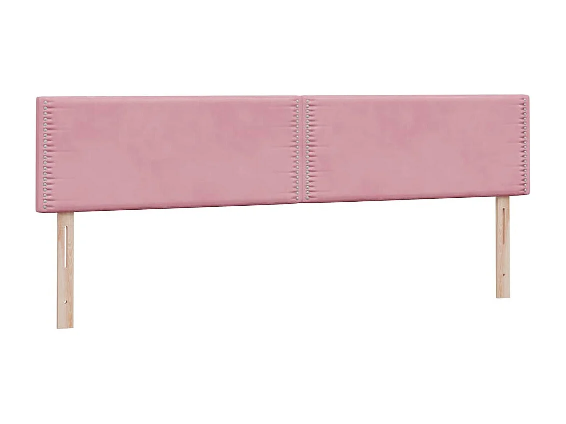 Cama box spring con colchones terciopelo rosa 180x210 cm