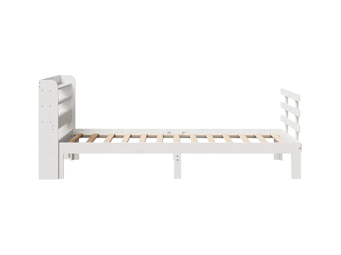 Estrutura de cama com cabeceira sem colchão 100x200 cm branco