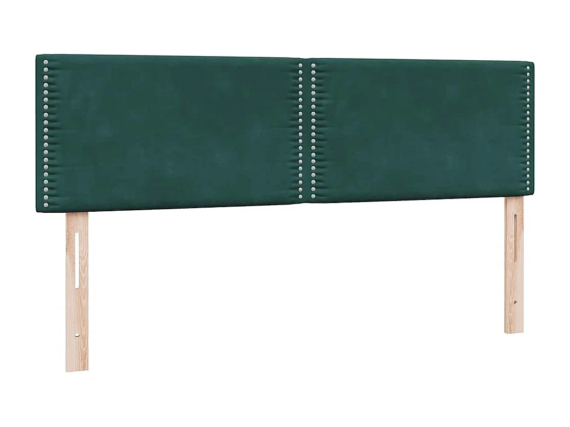 Boxspring met matras fluweel donkergroen 140x210 cm