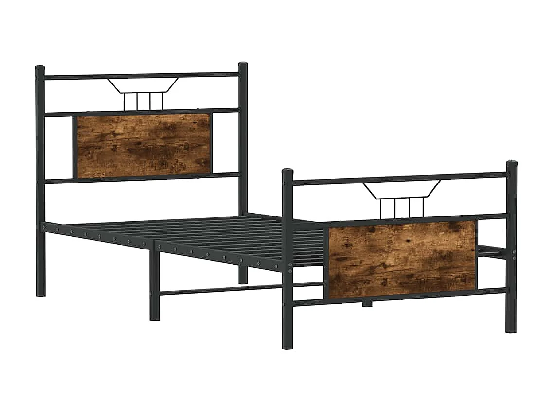 Bedframe zonder matras hout gerookt eikenkleurig 90x200 cm