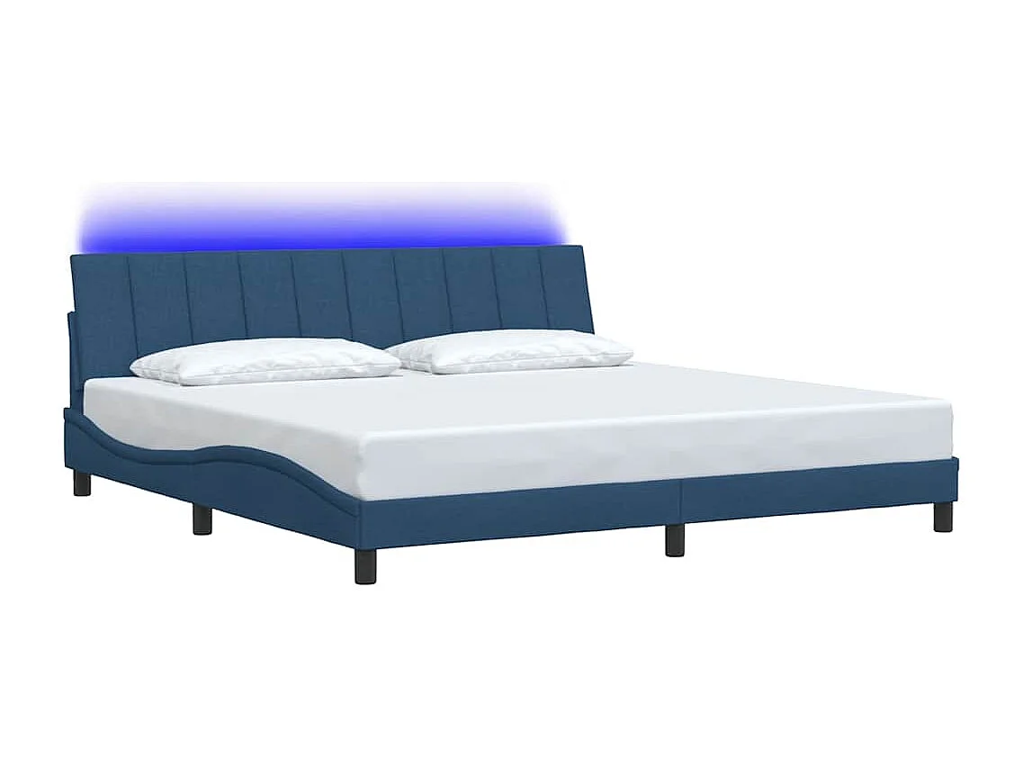 Bedframe zonder matras "Hanko" stof blauw 200x200 cm