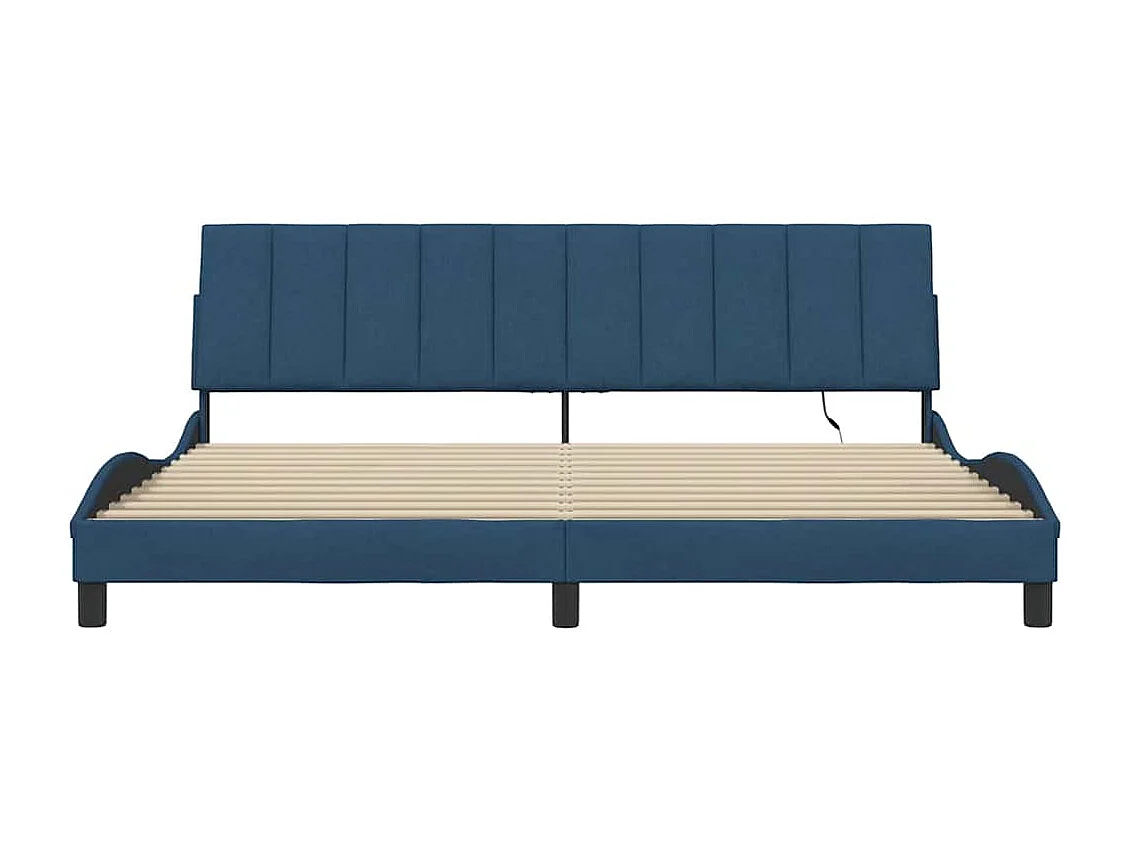 Bedframe zonder matras "Hanko" stof blauw 200x200 cm