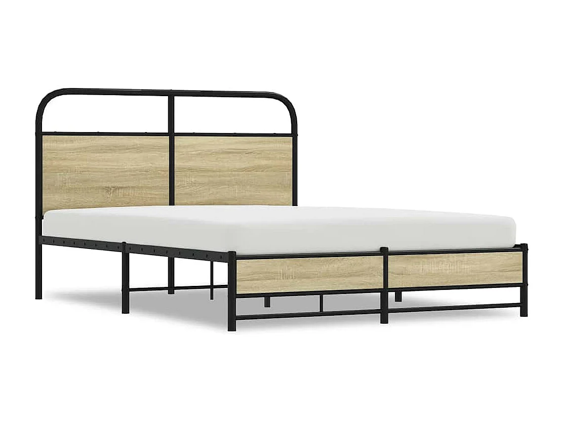 Bedframe zonder matras bewerkt hout sonoma eikenkleur 140x200cm