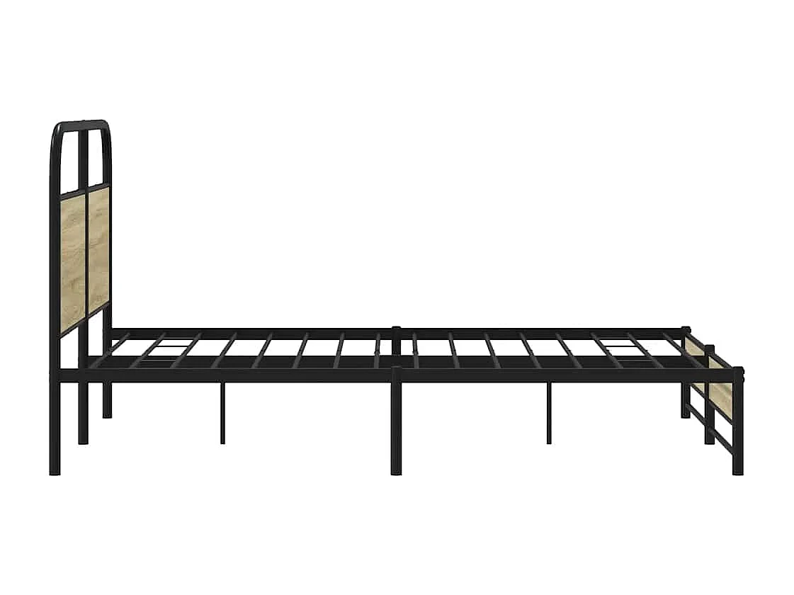Bedframe zonder matras bewerkt hout sonoma eikenkleur 140x200cm
