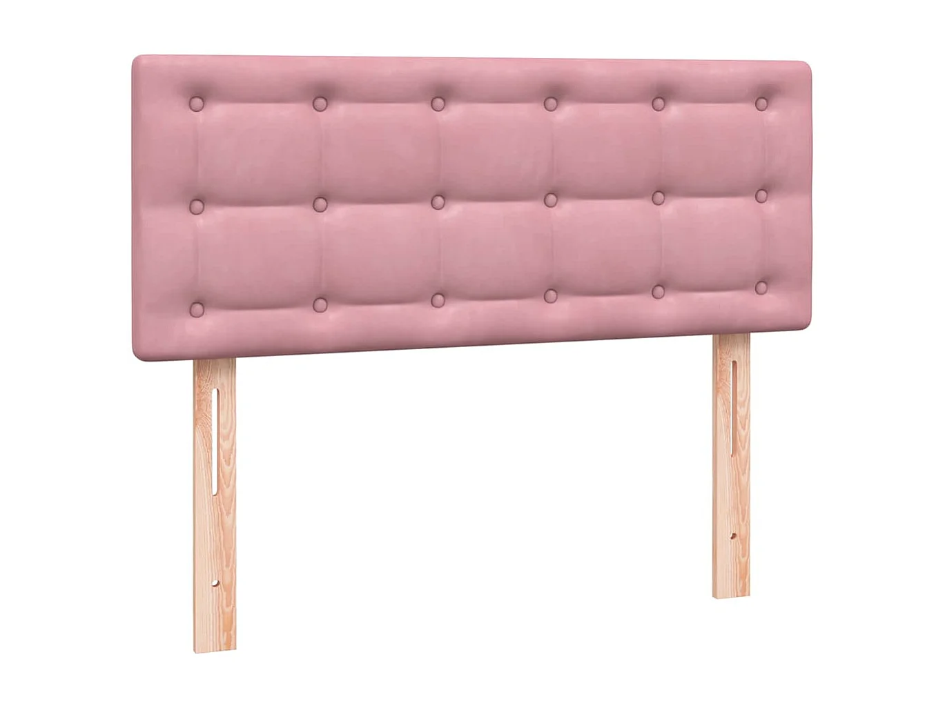 Sommier à lattes de lit avec matelas rose 120x210 cm velours