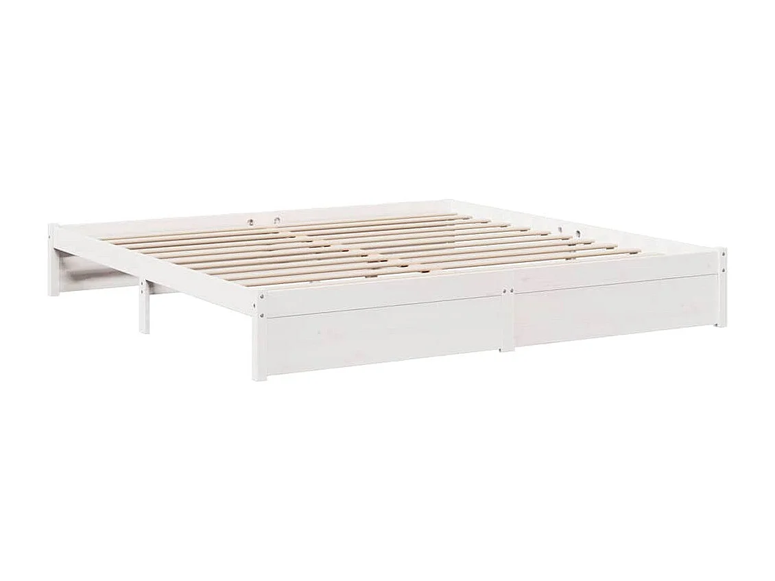 Lit bibliothèque sans matelas 160x200 cm bois massif de pin