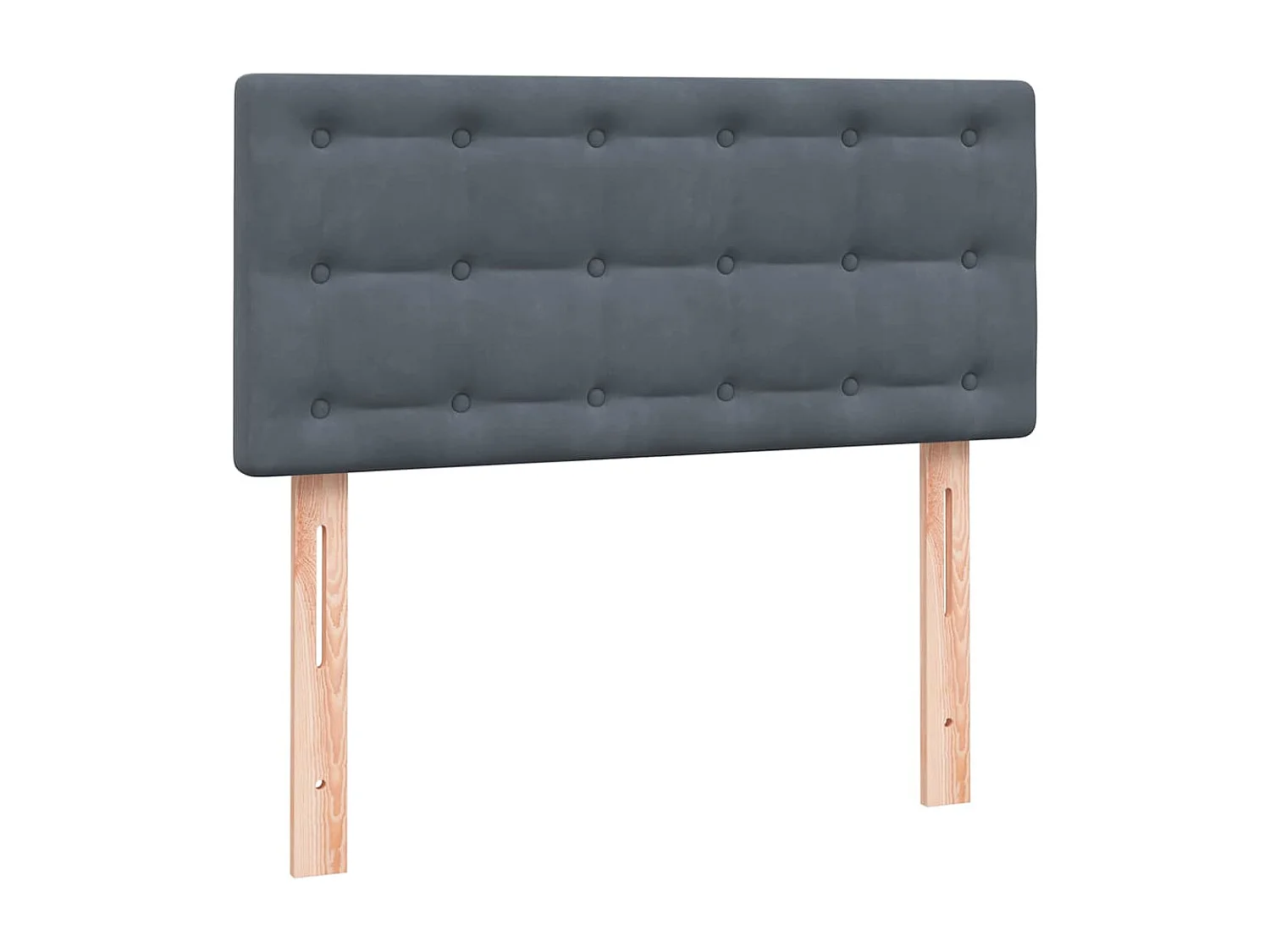 Cama com molas/colchão 90x220 cm veludo cinzento-escuro