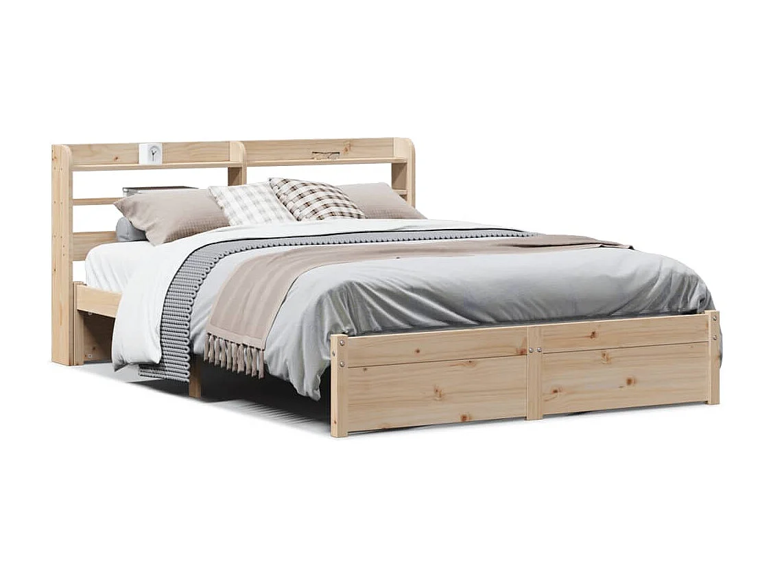 Cadre de lit avec tête de lit sans matelas 120x190 cm