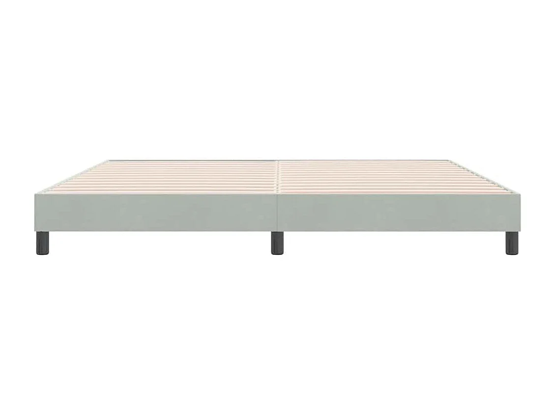 Cama sem molas/colchão 180x210 cm veludo cinzento-claro