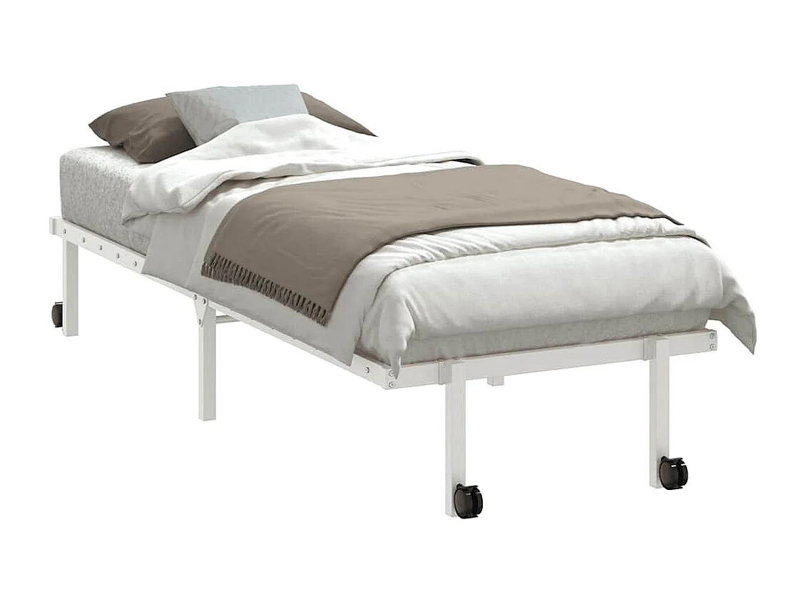 Estrutura de cama sem colchão Dobrável 80x200 cm aço branco
