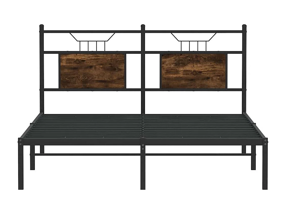 Bedframe zonder matras hout gerookt eikenkleurig 137x190 cm
