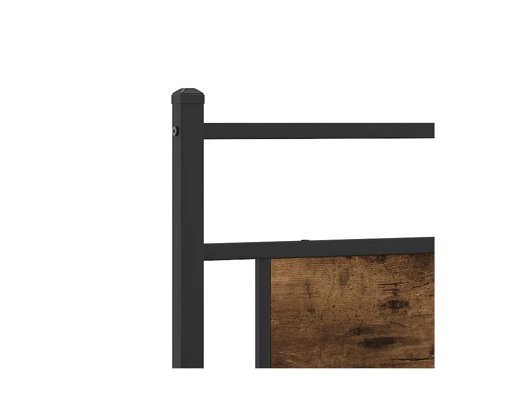 Estructura de cama sin colchón madera roble ahumado 100x200 cm