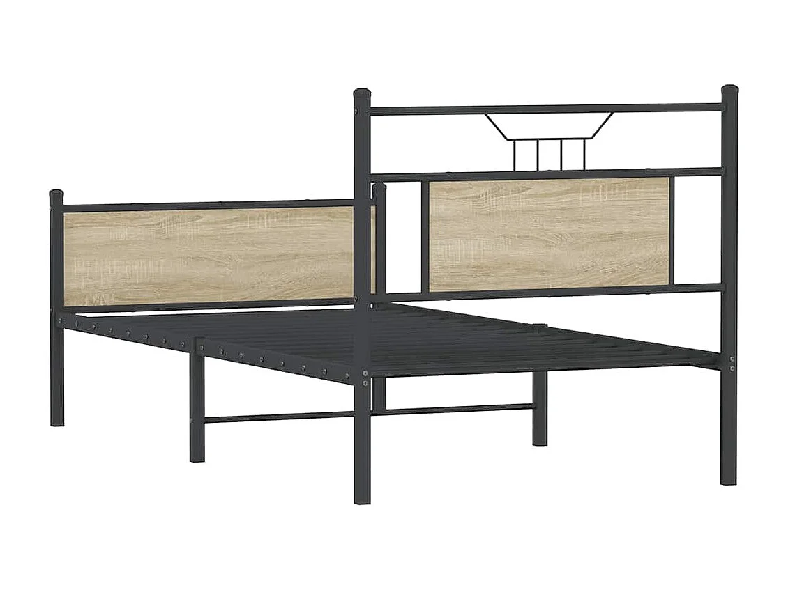 Bedframe zonder matras hout sonoma eikenkleurig 75x190 cm