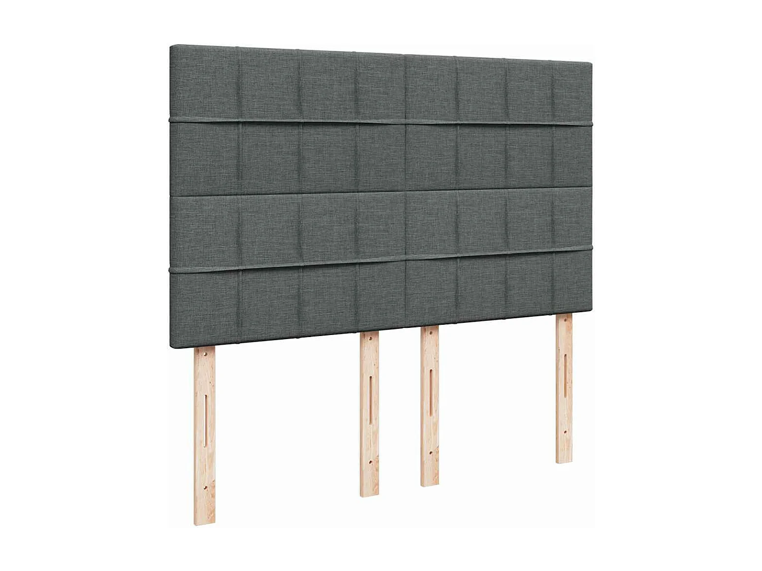 Estrutura de cama otomana com colchão 140x190cm cinzento escuro