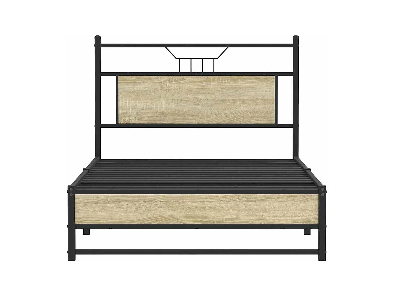 Estructura de cama sin colchón madera roble Sonoma 100x200 cm