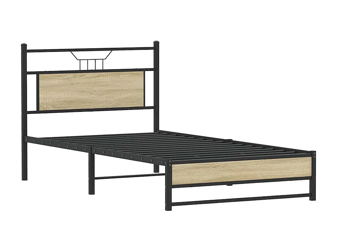 Cadre de lit sans matelas chêne sonoma 100x200 cm