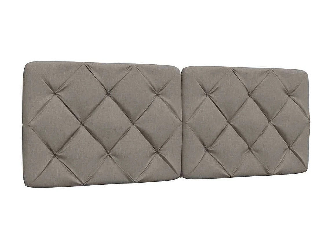 Cadre de lit avec LED sans matelas taupe 120x200 cm tissu