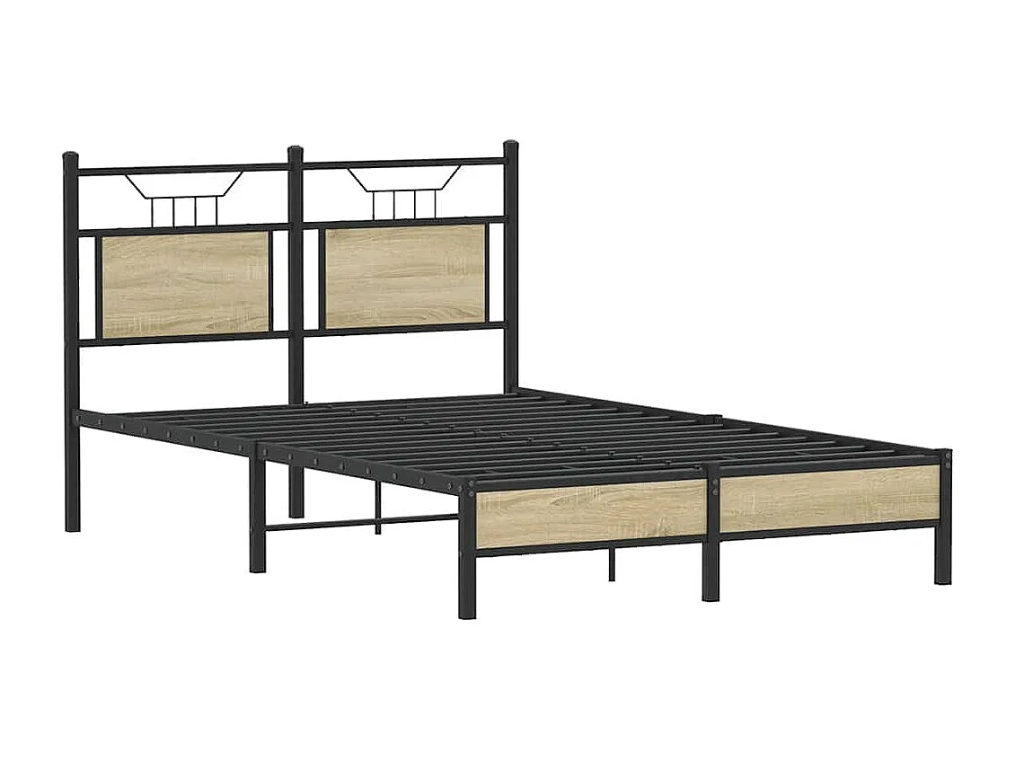 Estructura de cama sin colchón madera roble Sonoma 120x200 cm