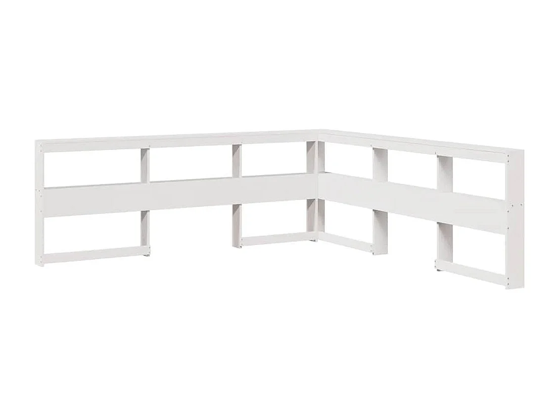 Bed met boekenkast zonder matras grenenhout wit 180x200 cm