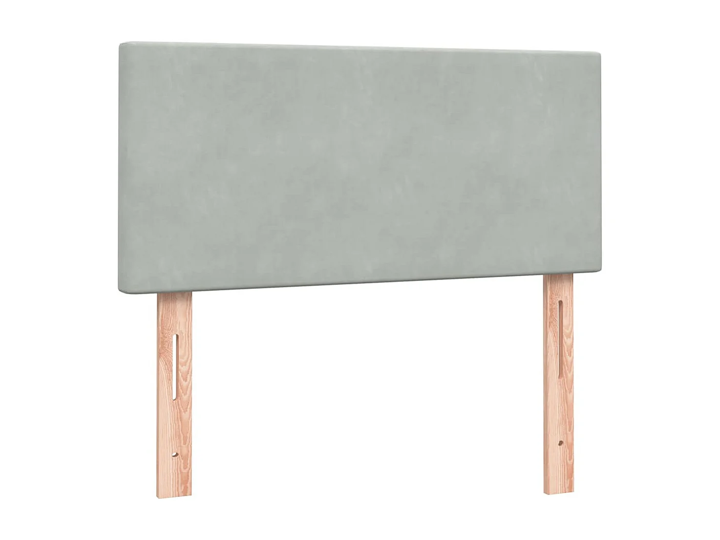 Cama com molas/colchão cinzento-claro 90x220 cm veludo