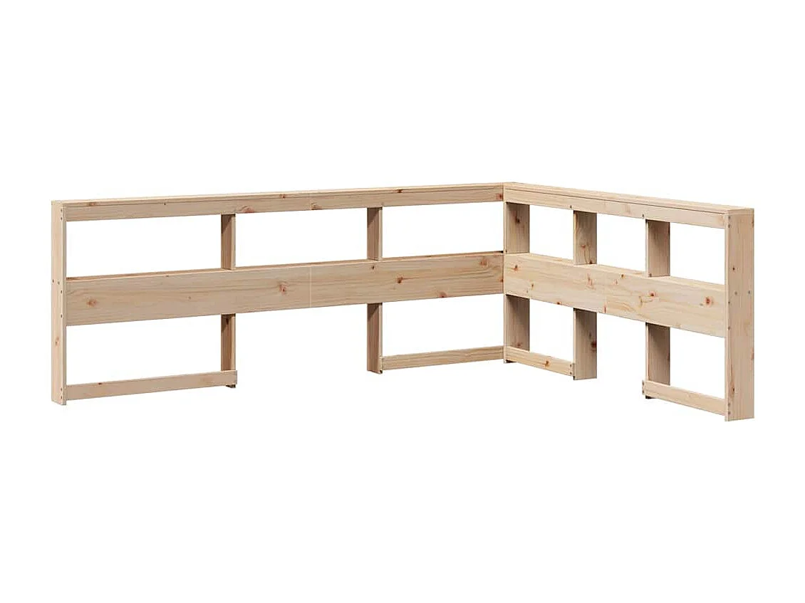 Lit bibliothèque sans matelas 160x200 cm bois massif de pin