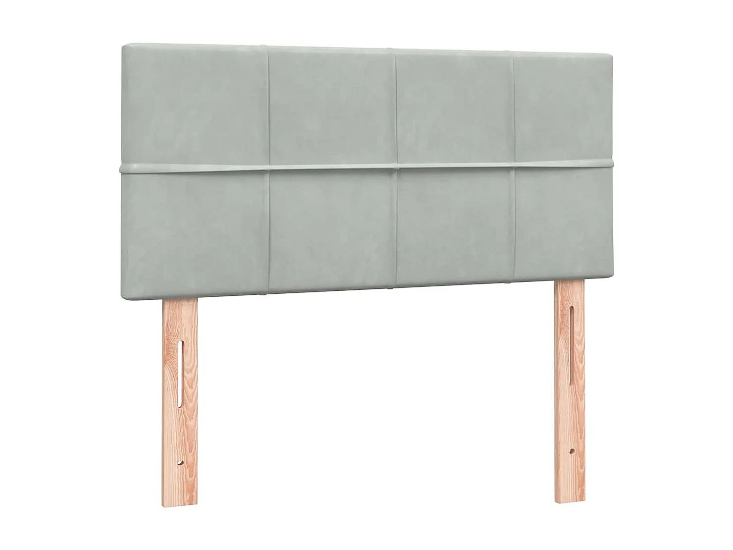 Cama box spring con colchón terciopelo gris claro 80x220 cm