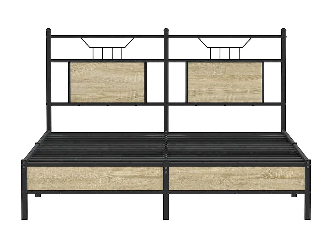 Cadre de lit sans matelas chêne sonoma 140x190 cm