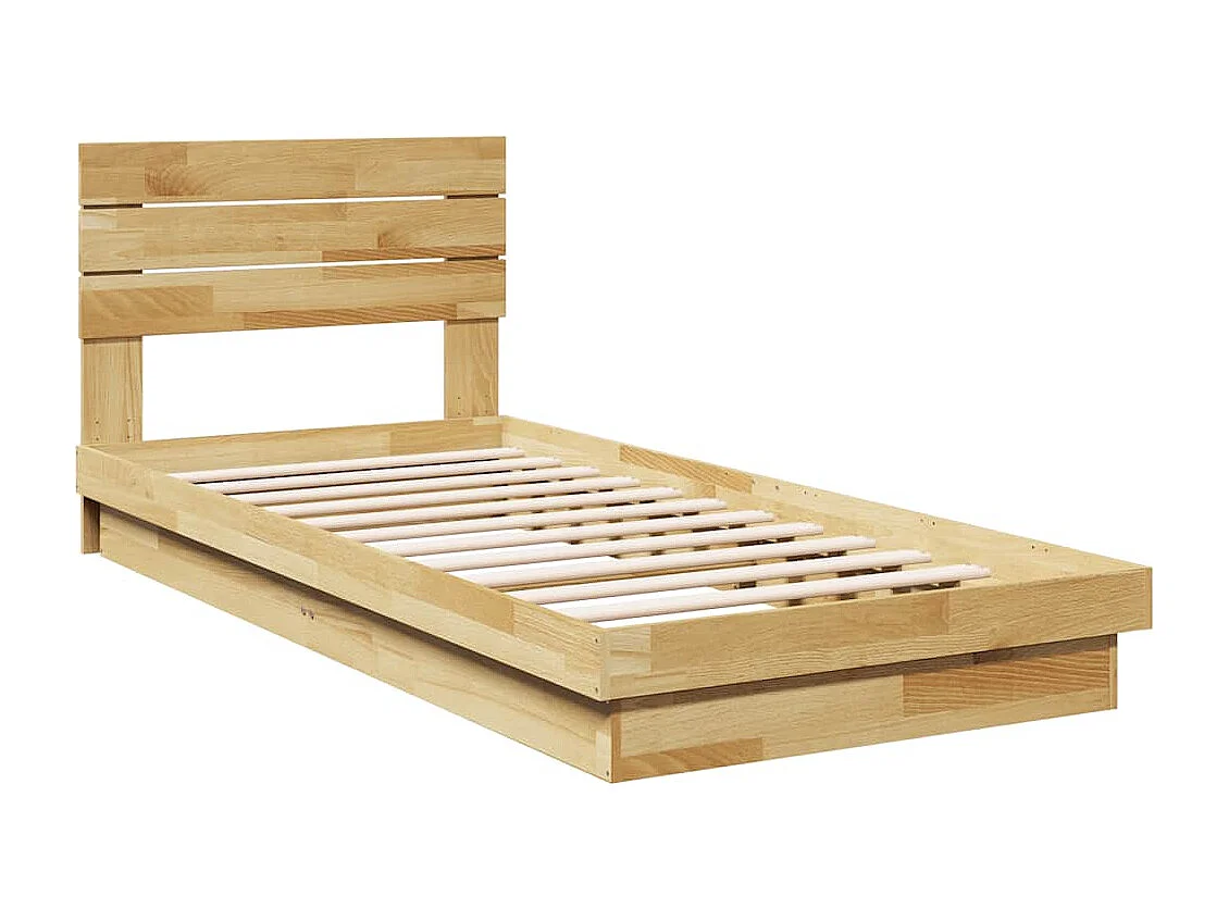 Cadre de lit avec tête de lit sans matelas 75 x 190 cm