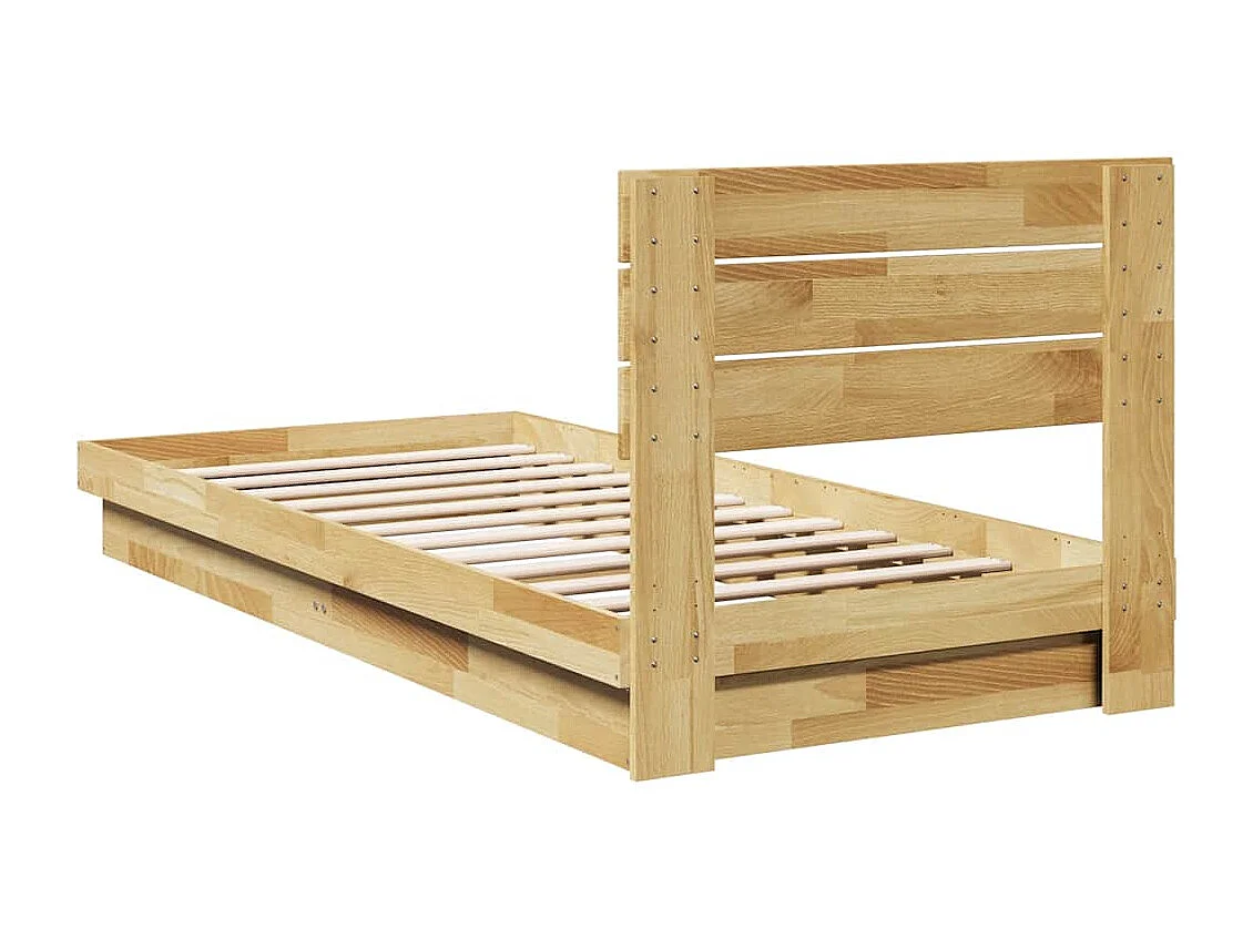 Cadre de lit avec tête de lit sans matelas 75 x 190 cm