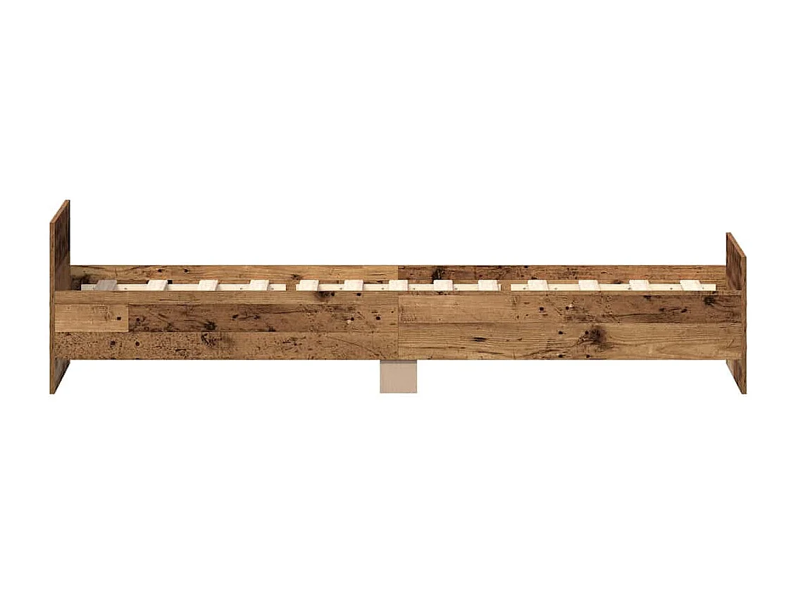 Cadre de lit sans matelas vieux bois 100x200 cm bois ingénierie