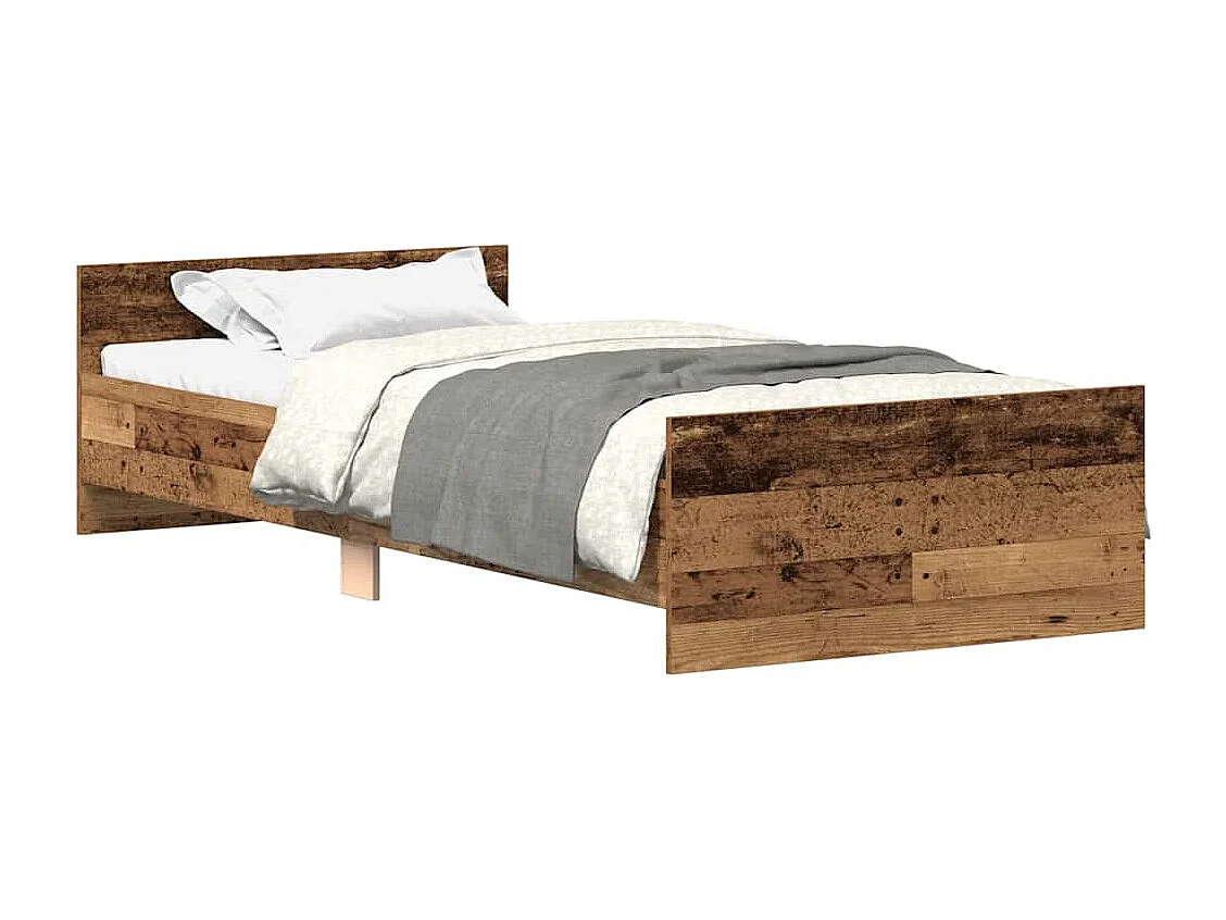 Bedframe zonder matras 100x200 cm bewerkt hout oud hout