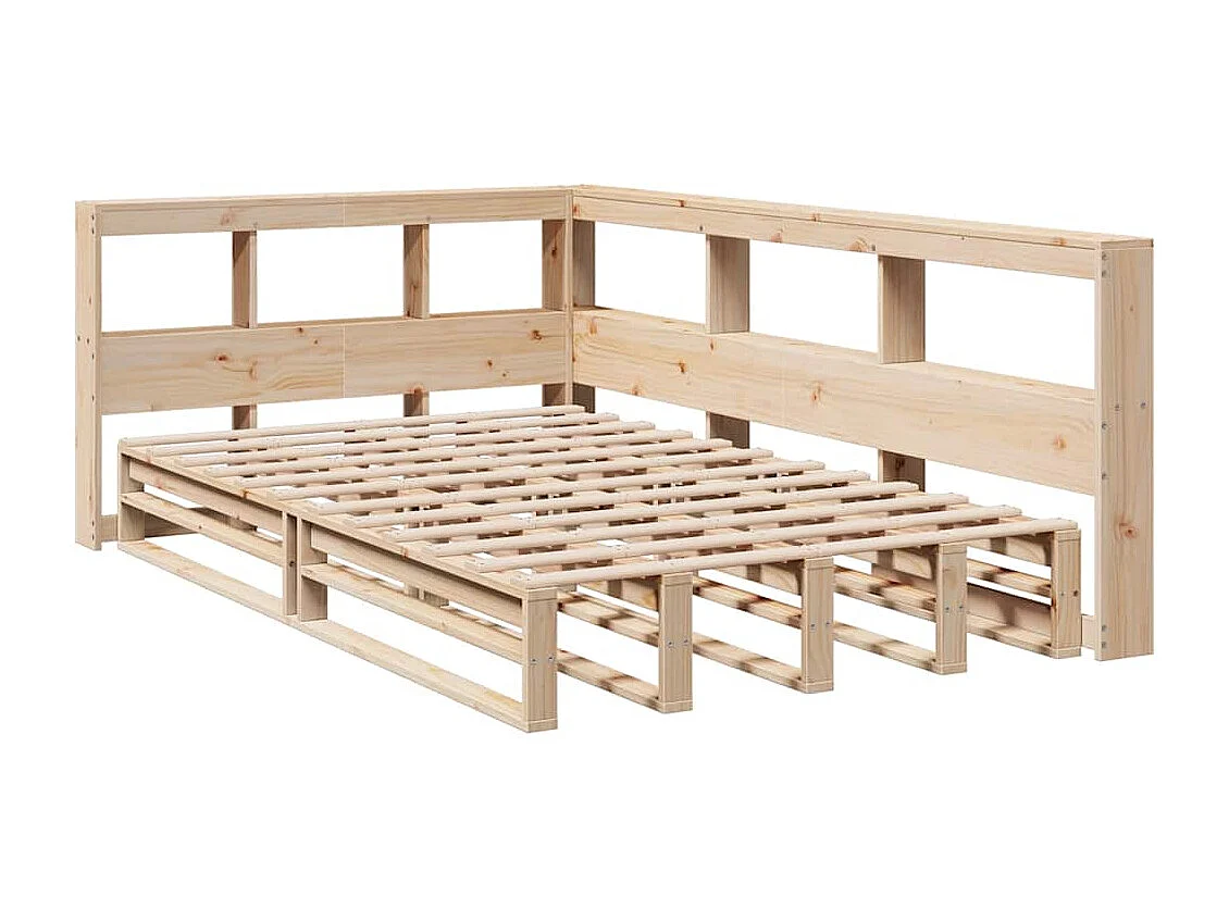 Cama com estante sem colchão 120x190 cm pinho maciço