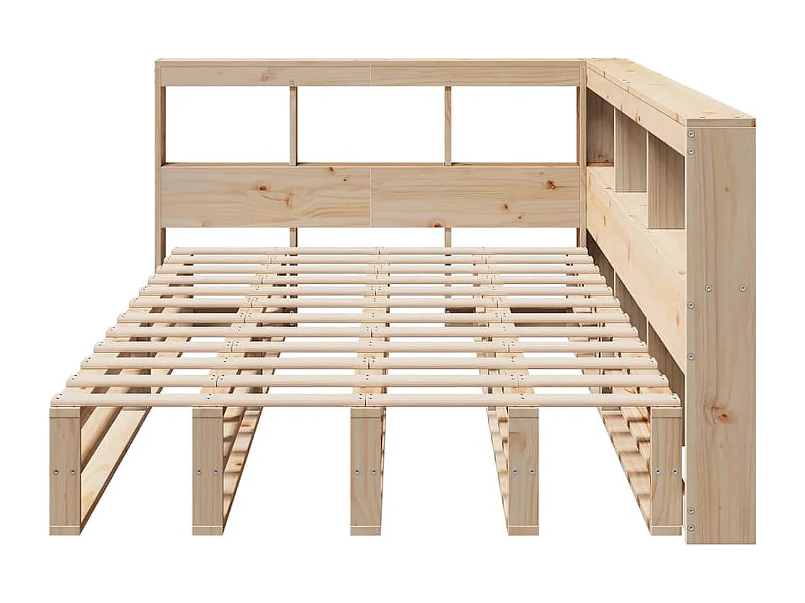 Cama com estante sem colchão 120x190 cm pinho maciço
