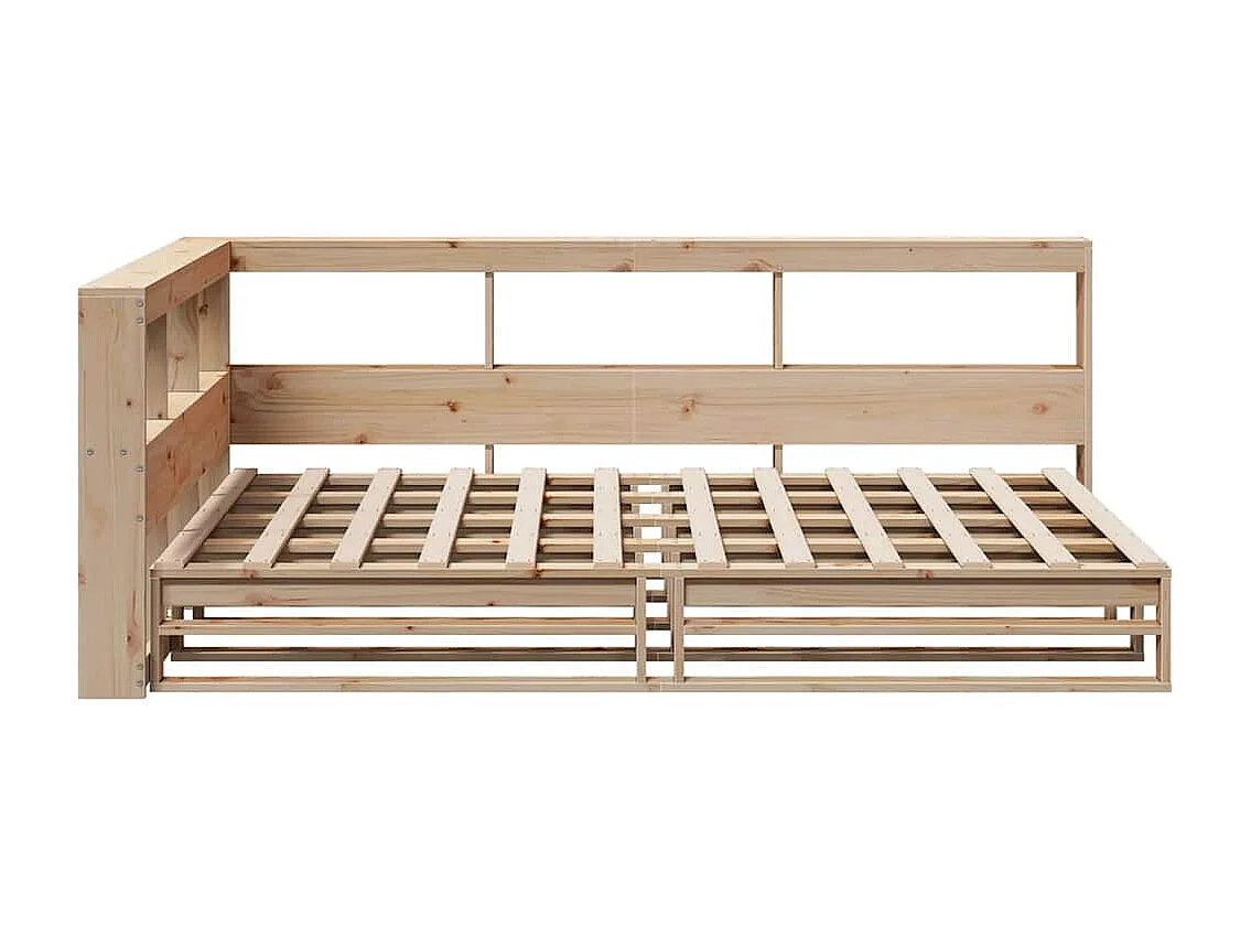 Cama com estante sem colchão 120x190 cm pinho maciço