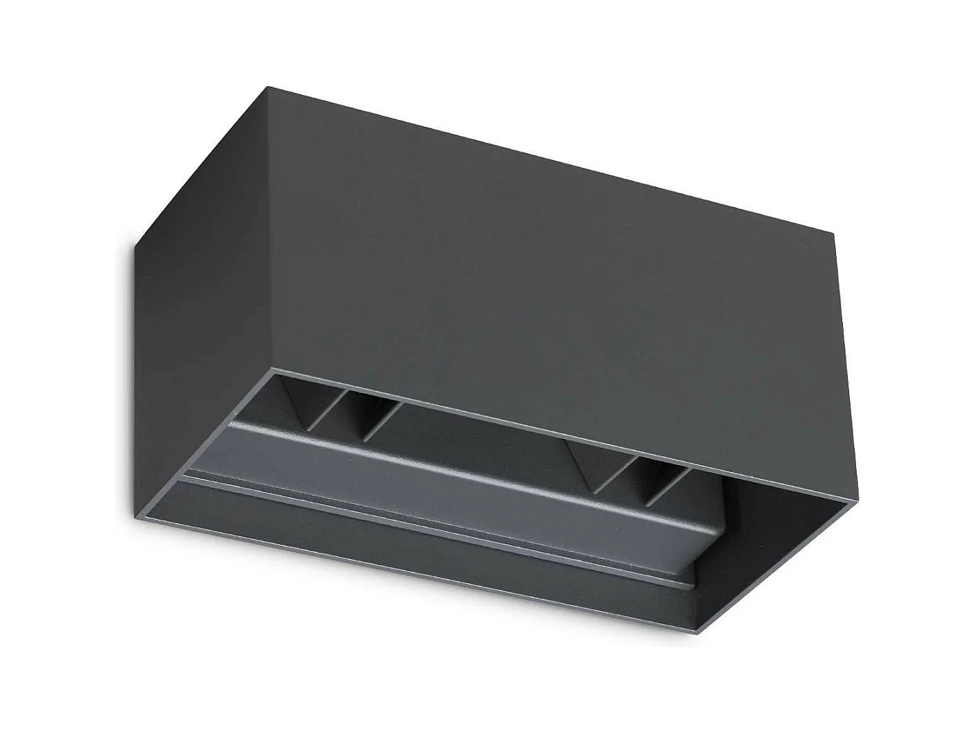 Ideal Lux ATOM Integrierte LED-Außen-Up-Down-Wandleuchte mit 4 Lichtern, Anthrazit, 2100 lm, 3000 K, IP54
